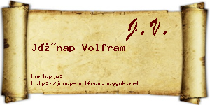 Jónap Volfram névjegykártya